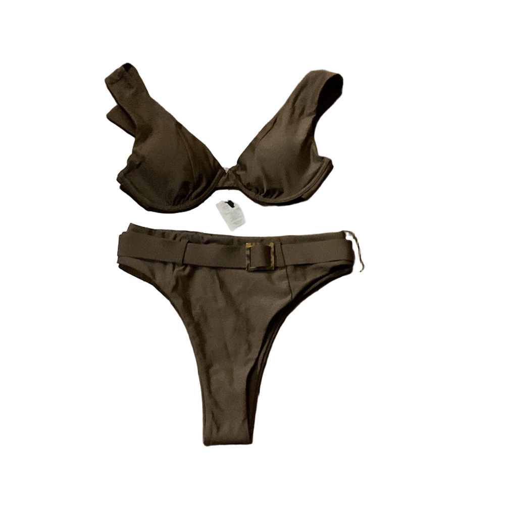 DELA ROSE Sophisticated Brown Bikini Set